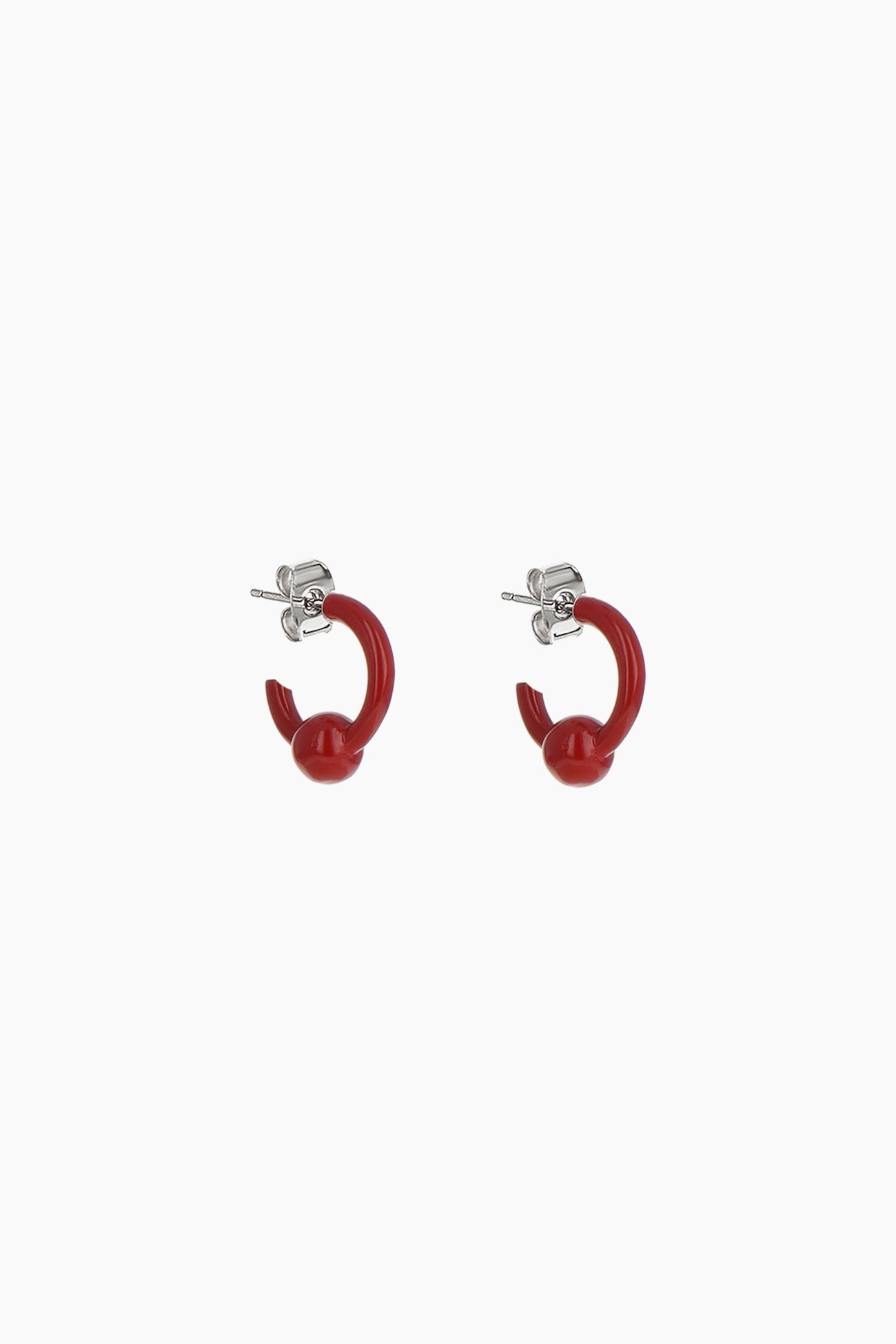 Boucles d'oreilles Sam rouge