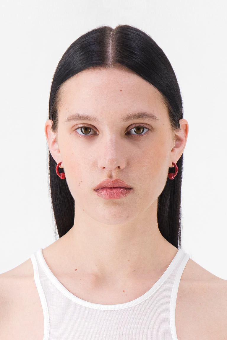 Boucles d'oreilles Sam rouge
