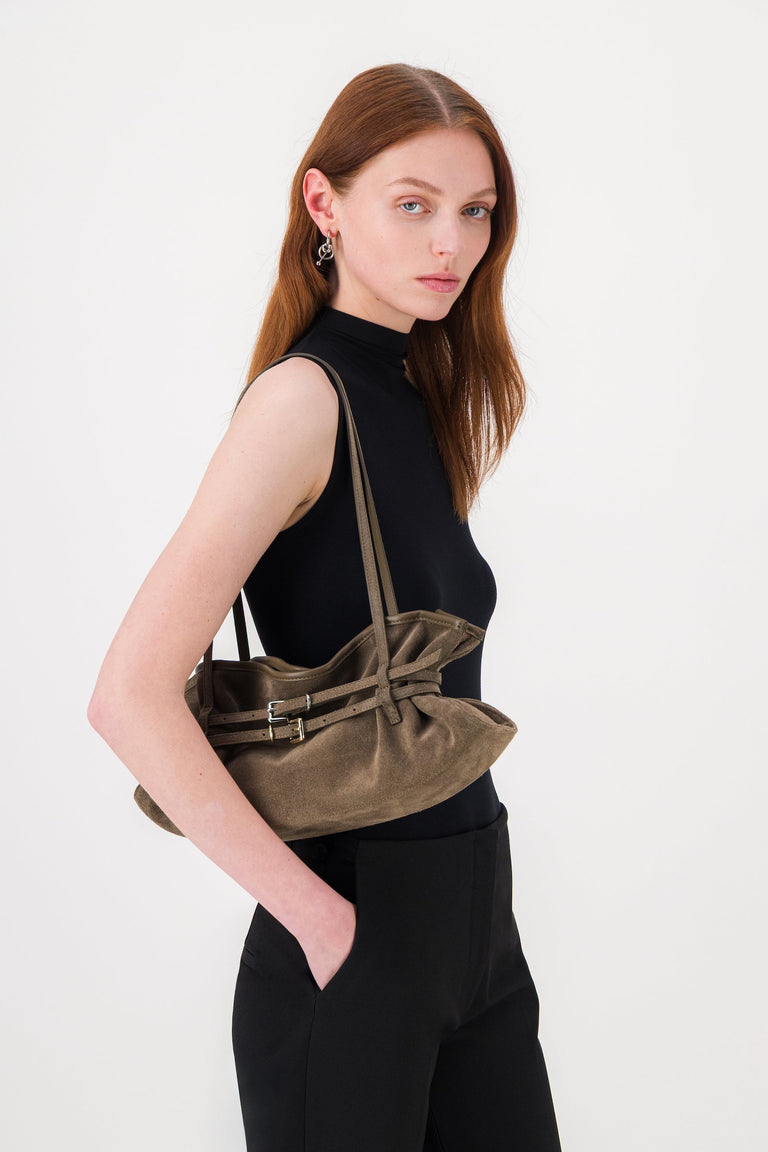 Sidney clay suede bag