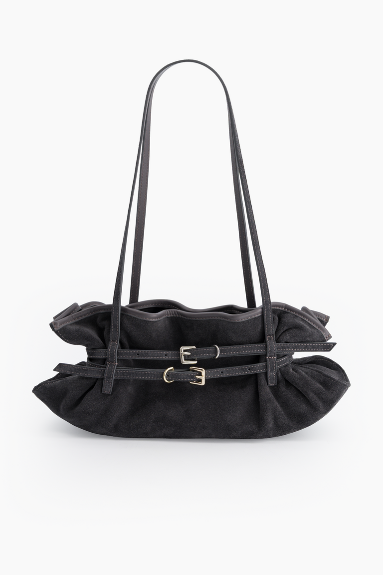 Sidney grey suede bag