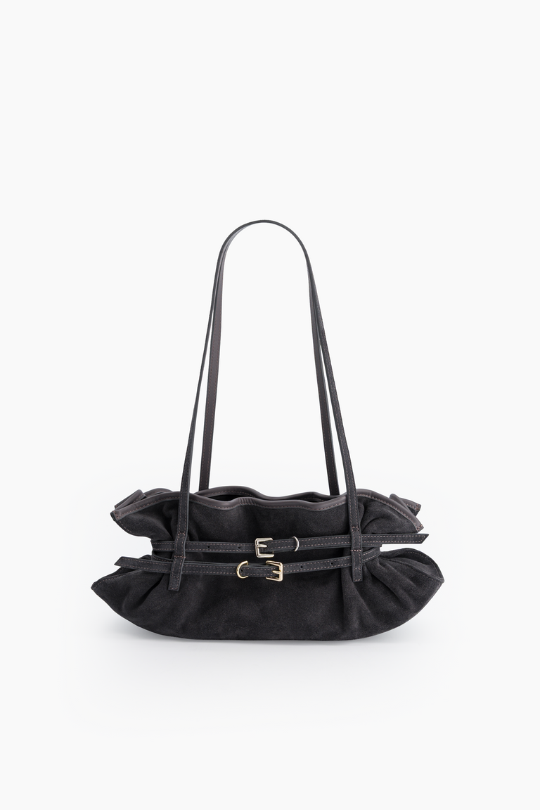 Sidney grey suede bag