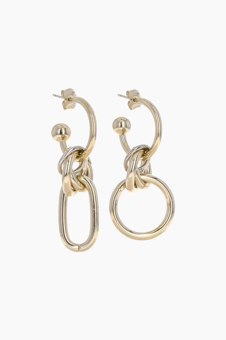 Grandes boucles d'oreilles Troy or