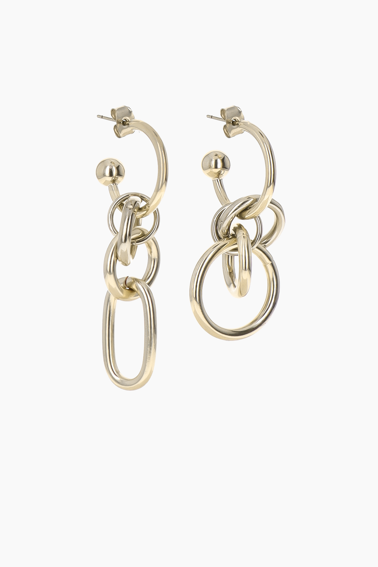 Grandes boucles d'oreilles Troy or