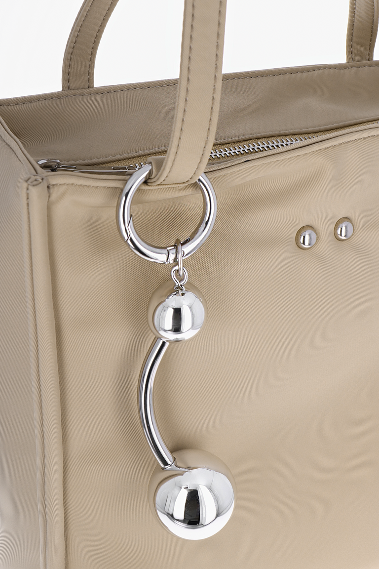Uma Beige Nylon Bag + Connie keychain
