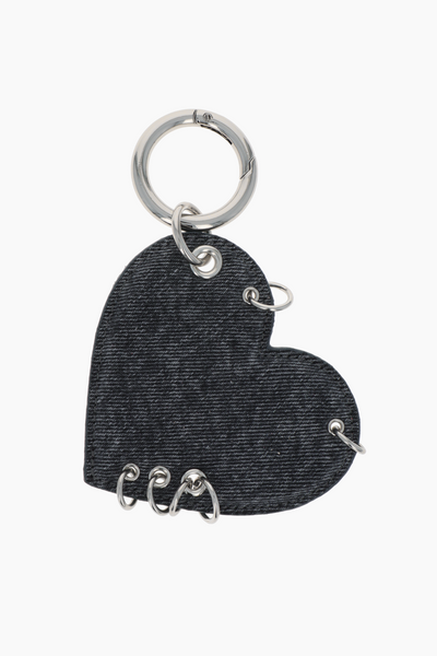 Justine Clenquet - Heart denim zinc charm