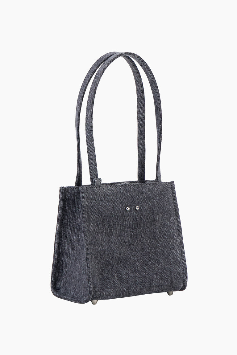 Uma small denim zinc bag