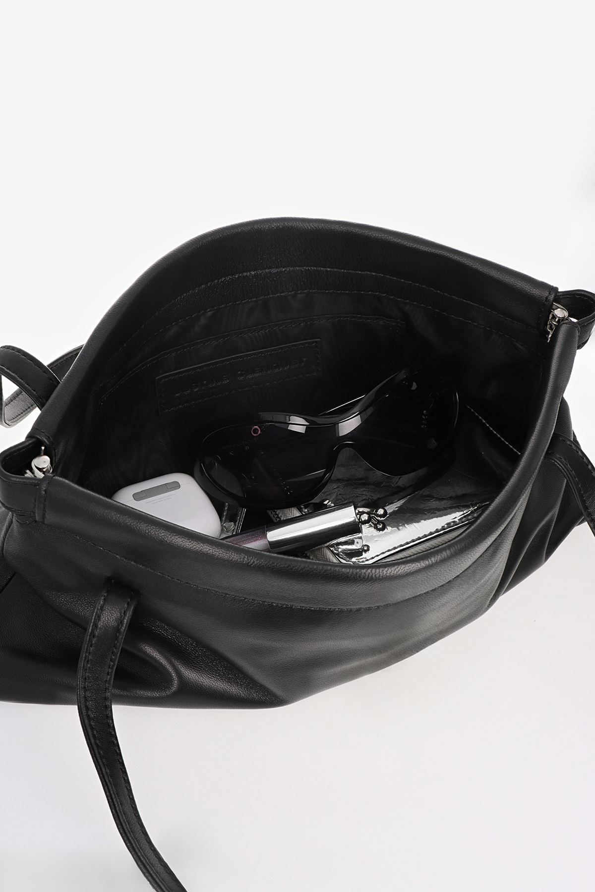 Flor black bag + chain charm