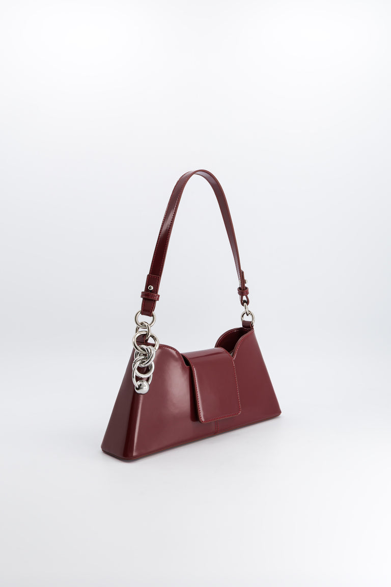 Marla burgundy bag + Lauryn keychain